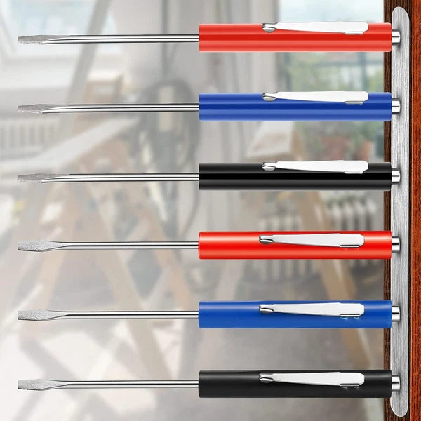 12 Pcs Pocket Screwdriver Magnetic with Single Blade Flat Head Mini Tops new