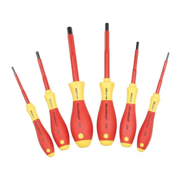 Wiha Tools 32366 Insulated Hex Metric Screwdriver Set, 6 Pc.
