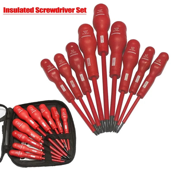 Insulated Screwdriver Set 1000V Magnetic Screw 9/10PCS Driver Slotted Phillips