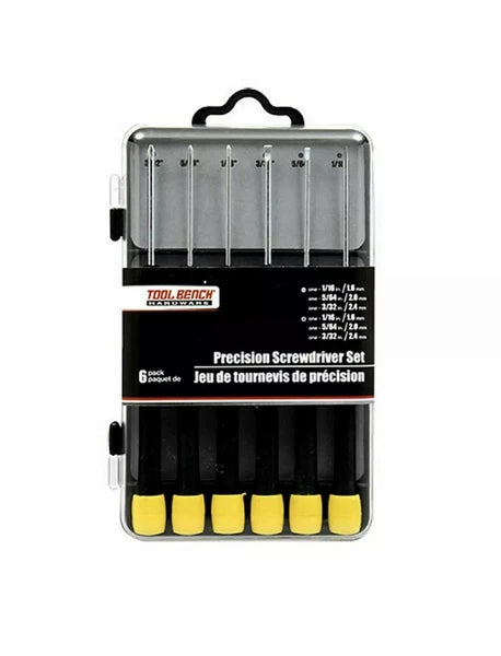 Precision SCREWDRIVER SET 6 piece Jewelers KIT 3 slotted + 3 phillips small Mini