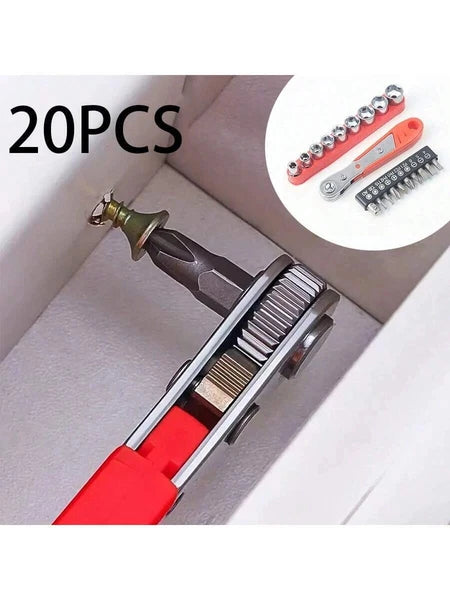 20pcs/set Right Angled Offset ratchet Screwdriver set NEW Philips pozi Torx UK