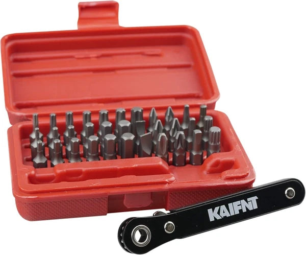 K402 Screwdriver Bit Set with Mini Ratchet General Purpose, Black, Grey