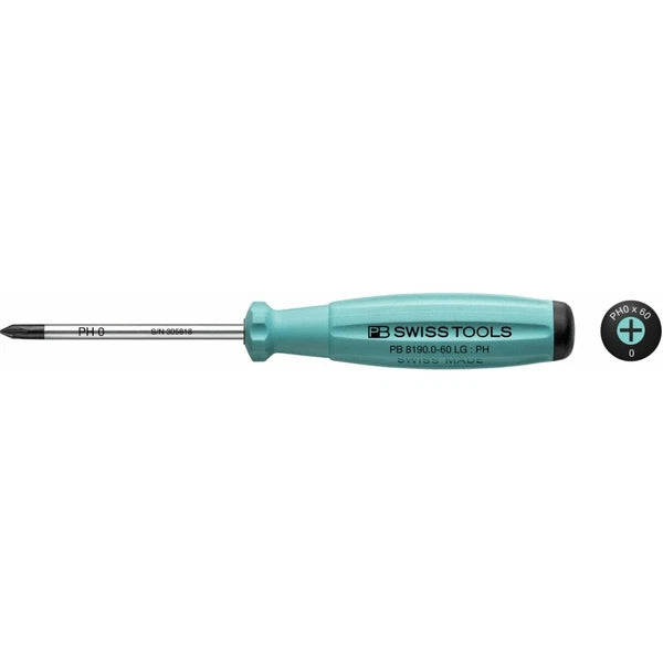 PB Swiss PB 8190.0-60 LG SwissGrip Screwdrivers, Phillips