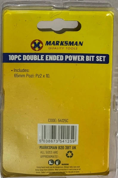 Power bits Set 65mm Pozi 10 PC Double Ended screwdriver bits set PZ2 Bits Set
