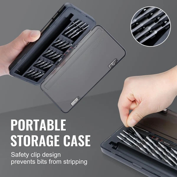 WORKPRO 20 in 1 Electric Precision Screwdriver with Magnetizer and S2 Steel Bits