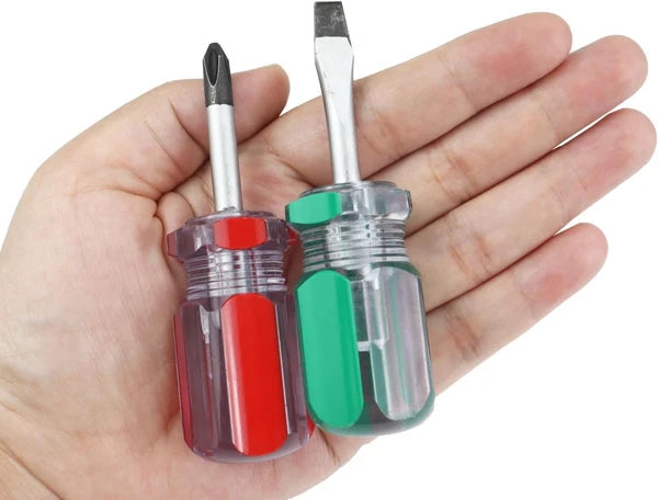 Screwdrivers Short Cross and Flat Magnetic Tip Screwdrivers Pocket Screwdrive