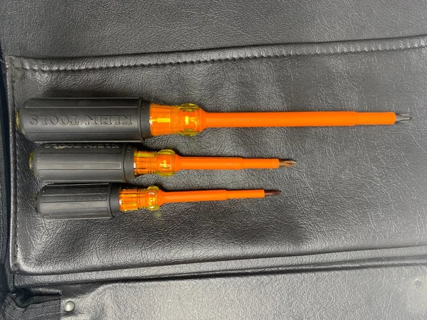 KLEIN TOOLS 33538 Insulated Screwdriver Set - 9 Pcs Great Shape