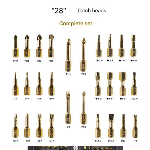 30 in 1 T-Type Multi-Purpose Ratchet  Screwdriver Bits Set DIY Toolbox