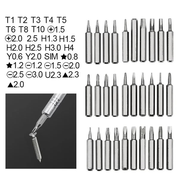 Screwdriver Set Magnetic Precision 32 In 1 Screwdriver Bits RepairScrew Driver