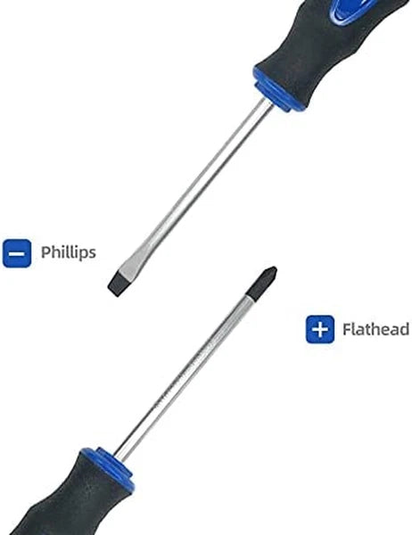 ROTATION 6PCS Magnetic Tip Screwdriver Set, 3 Phillips and 3 Flat, Professional