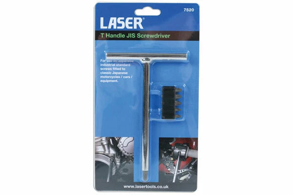 Laser 7520 T Handle JIS Screwdriver For Use With Motorbikes & Electronics