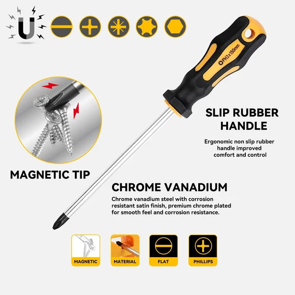 43-pc Magnetic Screwdriver Set w/ Case & Heat Shrink Repair Tool Kit