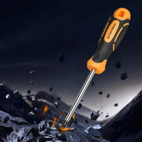 12-Piece Magnetic Screwdriver Set 5 Phillips 5 Flat Head Tips Magnetizer Tool