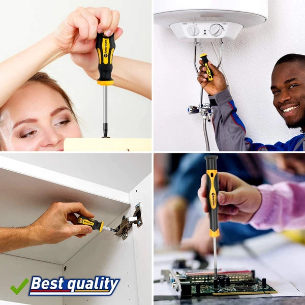 Magnetic Screwdrivers Set with Case, 43-piece Includs Slotted, Phillips, Hex,...