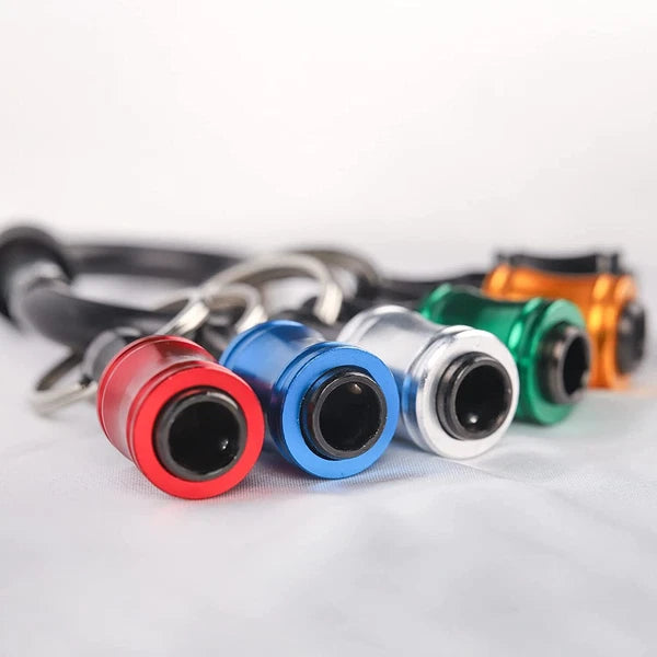 7Pcs 1/4" Hex Shank Quick Release Keychain Screwdriver Drill Bit Holder Bits Set