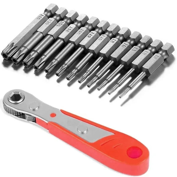 13PCS Magnetic Torx Bit Set Impact Driver Drill Security Tamper Proof T5-T40