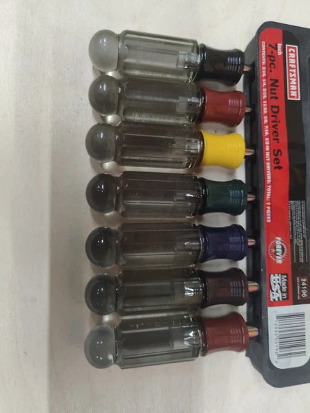 Craftsman USA 9-4196 Nutdriver Set 7 Pc w/ wall holder 3/16" thru 1/2"  H Series