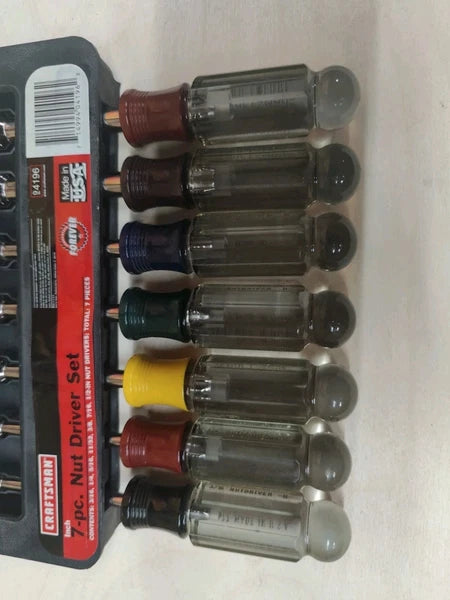 Craftsman USA 9-4196 Nutdriver Set 7 Pc w/ wall holder 3/16" thru 1/2"  H Series