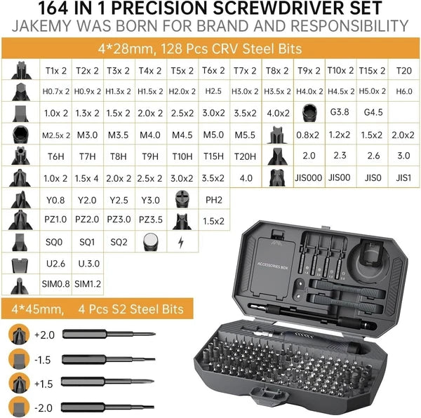 Ultimate 164-in-1 Precision Screwdriver Set: Luxury Laptop & Electronics Repa...