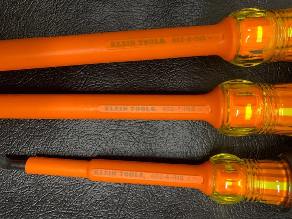 KLEIN TOOLS 33538 Insulated Screwdriver Set - 9 Pcs Great Shape
