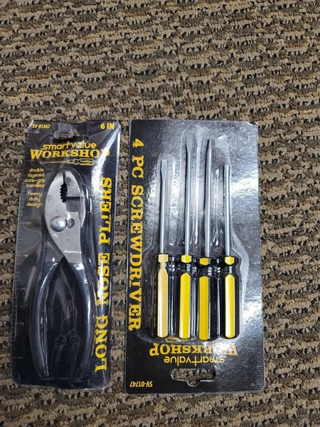 NEW SmartValue Workshop 4 Piece Screwdriver Set
