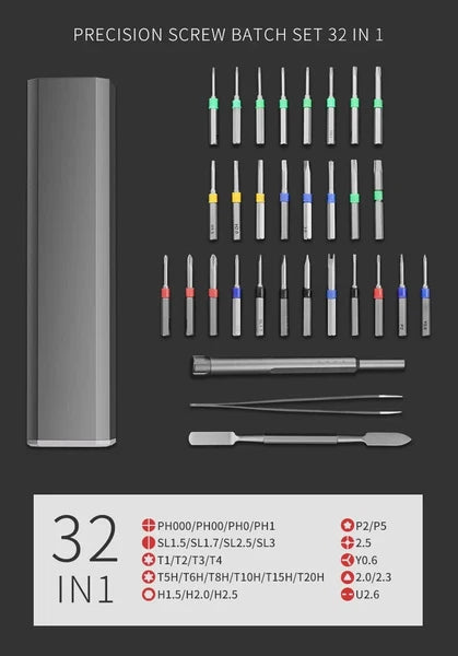 Screwdriver Kit 8/30/40/44 Precision Magnetic Bits Dismountable Screw Driver Set